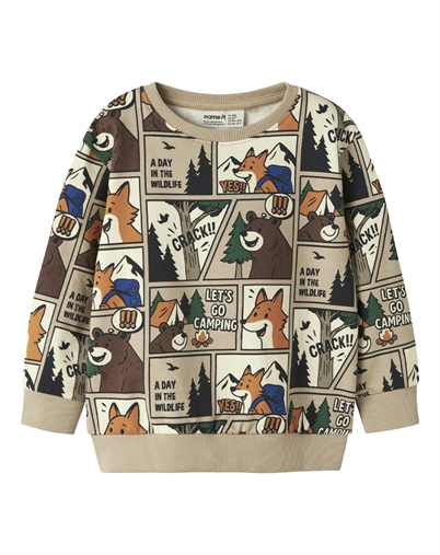 Name It - NMMOswaldy Bru Regular Sweatshirt - Sesame 